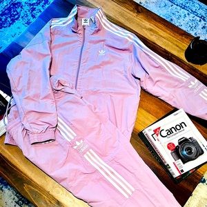 Adidas Tracksuit - Men’s Large. Light gray/lavender tint! Rare color!